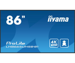 Monitor Iiyama 86" , Uhd Ips Panel, Haze 1%, 800cd/m, Horiz Y Vert, Signal Failover, Mm 2x 10w,  Hdmi 2x, Dp, Usb 2.0 X2, Wifi, Lan, Media Play Usb Port, Control Lan / Rs232c, Iisignage2 (cms/dms), E-share, Android 11 Os,  24/7 Operation, Vesa  (600x