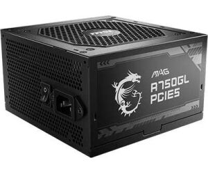 MSI MAG A750GL PCIE5 unidad de fuente de alimentación 750 W 20+4 pin ATX ATX Negro