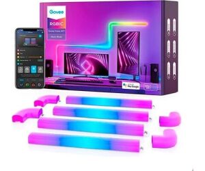Barra led pared govee glide 8+4 h6062 40 modos -  control por voz -  app -  cable 1.8m