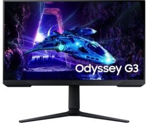 Monitor Gaming Samsung Odyssey G3 S24DG304EU/ 24"/ Full HD/ 1ms/ 180Hz/ VA/ Regulable en altura/ Negro