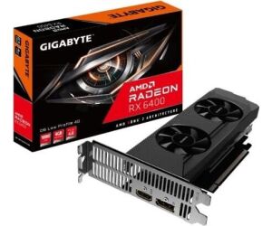 Tarjeta Gráfica Gigabyte Radeon RX 6400 D6 Low Profile/ 4GB GDDR6