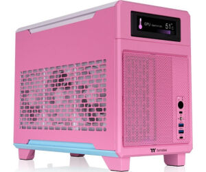 Caja Micro Atx Thermaltake Tr100 Usb 3.2 C X 1 Usb 3.0 X 2 Sn Fuente Bubble Pink