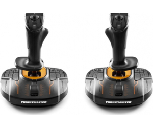 Thrustmaster T.16000M FCS SPACE SIM DUO Negro, Naranja USB Palanca de mando AnalÃ³gico/Digital PC