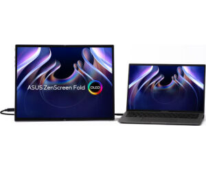ASUS ZenScreen Fold OLED MQ17QH pantalla para PC 43,9 cm (17.3") 2560 x 1920 Pixeles Quad HD Plata
