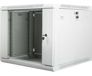 Armario Lanberg Mural 9u 600x600 Rack 19 Flat Pack V2 Puerta Cristal Gris