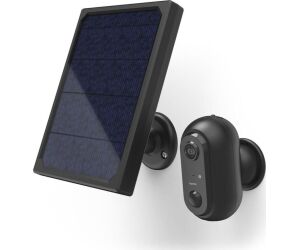 Camara exterior hama fhd con panel solar negro