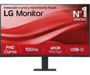 Monitor Curvo LG 27U421A-B 27"/ Full HD/ Negro