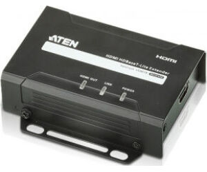 Aten VE801R extensor audio/video Receptor AV Negro