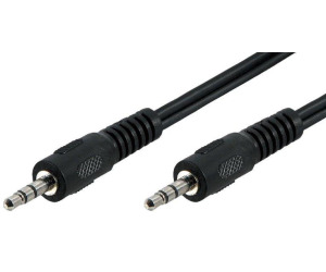 Cable de audio miniJack-miniJack M/M 10m. Negro