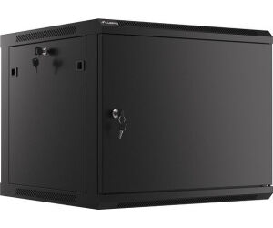 Armario lanberg mural rack 19 pulgadas 9u - 600x600 negro