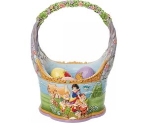 Cesta de pascua enesco con 3 huevos blancanieves