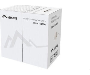 Bobina Cable Red Lanberg Utp Rj45 Cat.5e Solido Cu Awg24 305m Verde Fluke Test