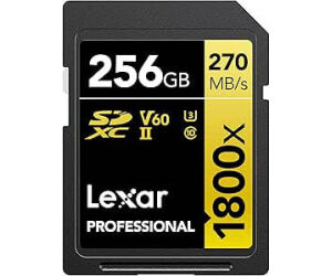 Lexar 256gb Professional 1800x Sdxc Uhs-ii Cards,  Up To 280mb/s Read 210mb/s Write C10 V60 U3