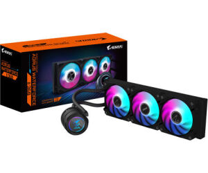 GIGABYTE Refrigeración líquida AIO AORUS WATERFORCE II 360 para CPU - 3 ventiladores ARGB de 120 mm, mecanismo de bloqueo deslizante, DAISY-CHAIN, compatible con Intel LGA 1700 y AMD AM5