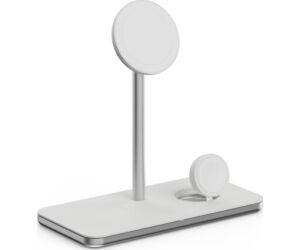 SOPORTE BASE DE CARGA INALAMBRICO 3en1 MAGSAFE PLATA LINQ