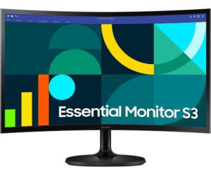 Monitor Profesional Curvo Samsung Essential Monitor S3 S36GD S24D364GAU/ 24"/ Full HD/ Negro