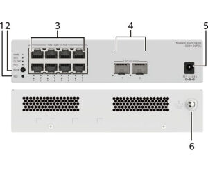 Huawei S210-8lp2j (8*10/100/1000base-t Ports (32w Poe+), 2*2.5ge Sfp Ports, With 1*ac Power Adapter, Fanless)"