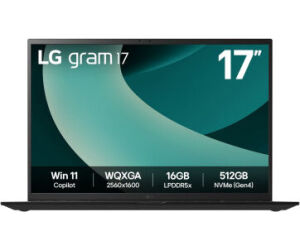 Portatil lg gram  17z90t - g intel core ultra 7 255h 32gb ssd1tb w11 17 pulgadas