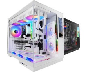 Caja Gaming Semitorre Mars Gaming MC-MIRAGE/ Blanca