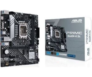 (a) Placa Asus Prime B660m-k D4,intel,1700,b660,2ddr4,matx