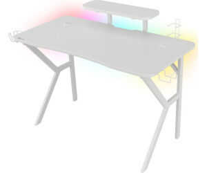 Mesa Gaming Genesis Holm 320 Rgb Blanca Carbono