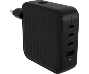 Hyper® Hyperjuice® 100w Usb-c Gan Travel Charger (3c+1a) - Black