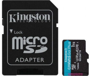 Kingston Technology Tarjeta microSDXC Canvas Go Plus Gen4 de 1 TB, 200 MB/s, A2 U3 V30 y adaptador