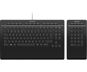 3Dconnexion Keyboard Pro with Numpad teclado Oficina USB + RF Wireless + Bluetooth QWERTZ Alemán Negro