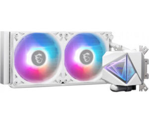 SISTEMA DE REFRIGERACION LIQUIDA MSI PARA CPU MAG CORELIQUID I240 WHITE,INTEL/AMD,RADIADOR 240mm,FAN4PIN,20dBA,ARGB (2 VENTILADORES) (BLANCO)