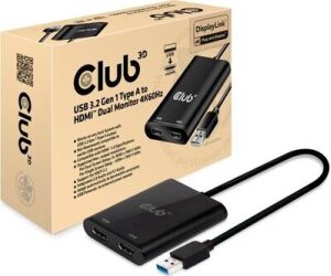 Video Splitter Club3d Usb-a A Dual Hdmi