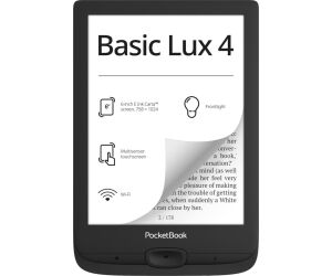 Libro electronico ebook pocketbook basic lux 4 ereader 6 pulgadas 8 gb ink black - wifi negro