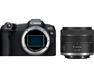 Camara reflex canon eos r8 + rf 24 - 50 f4.5 - 6.3 is stm 24.2mpx negro
