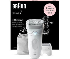Depiladora Braun Silk Epil Series 7 7-041/ con Batería/ 5 Accesorios
