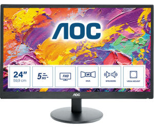 AOC M2470SWH Monitor 23.6" FHD 5m VGA DVI HDMI MM