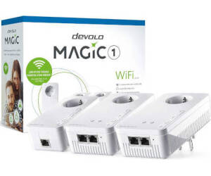 Adaptador plc devolo magic 1 wifi mini mr kit 3kit  - es - wifi n - 1xrj45 ethernet 10 - 100 - plc 1200mbps
