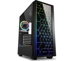 Caja Atx Sharkoon Rgb Lit 100 Negro 2ventx120mm 2xusb3 Negro