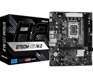 Placa Asrock B760m-h2/m.2,intel,1700,b760,2ddr5,96gb,hdmi+dp,4sata+2m.2,5usb 3.2+1usb-c,gblan,matx