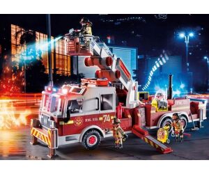 Playmobil vehiculos de rescate: camion de bomberos con escalera