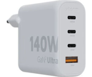 CARGADOR USB DE VIAJE/PARED 140W GAN2 ULTRA WALL 3x TYPE-C/USB 3.0 BLANCO XTORM