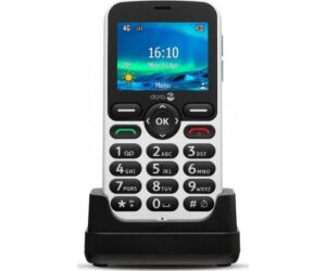 Telefono movil doro 5860 white - black - 2.4 pulgadas -  4g - blanco y negro