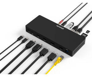 Hub phoenix tipo c docking statión 14 en 1 pd 100w para portátil