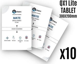 Laminas de proteccion frontales qcharx tablet mate qx1 lite 10 unidades