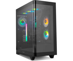 Caja Nox Hummer Ether Atx Semitorre Cristal Curvo Negro