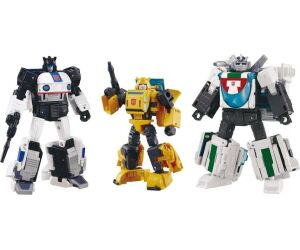 Figura hasbro transformers takara tomy dramatic capture series cybertron chase bumblebee jazz wheeljack