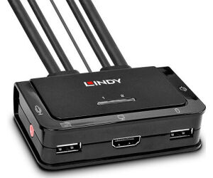 Lindy 42340 interruptor KVM Negro