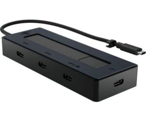 Docking USB Tipo-C HP 6G843AA/ 3xUSB Tipo-C/ 1xUSB Tipo-C PD/ Negro y Azul