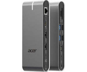 Acer HP.DSCAB.022 base para portátil y replicador de puertos Alámbrico USB 3.2 Gen 1 (3.1 Gen 1) Type-C Plata