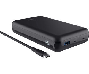 Batería Externa/Powerbank Trust Laro 20000mAh/ 100W/ Compatible con Portátiles