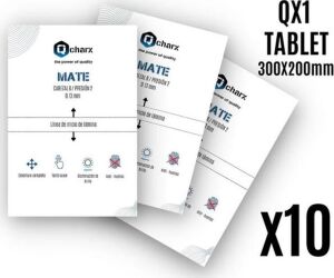 Laminas de proteccion frontales qcharx tablet mate qx1 10 unidades