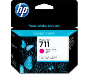 Hp 711 Pack 3 Cartuchoss De Tinta Hp711 Magenta (cz135a)